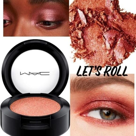 MAC Dazzleshadow Extreme Eyeshadow in let's roll (Multichrome Peach/red Sparkle) - Picture 1 of 15